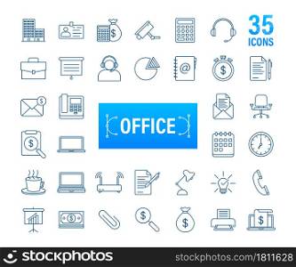 Office icon. Web icon set. Office, great design for any purposes. Vector stock illustration. Office icon. Web icon set. Office, great design for any purposes. Vector stock illustration.