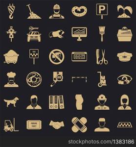 Office icons set. Simple style of 36 office vector icons for web for any design. Office icons set, simle style