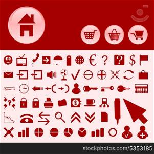 Office icons2. The collection of icons on a theme office. A vector illustration
