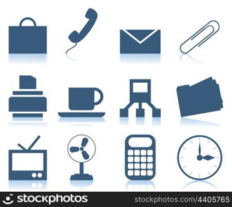 Office icons3. Set of icons on a theme office. A vector illustration