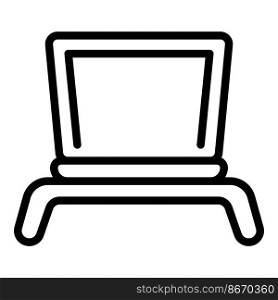 Office laptop stand icon outline vector. Best work. Posture meeting. Office laptop stand icon outline vector. Best work