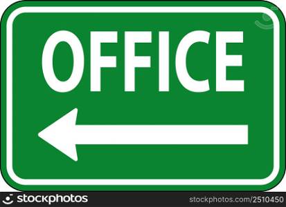Office Left Arrow Sign On White Background