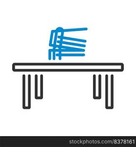 Office Low Table Icon. Editable Bold Outline With Color Fill Design. Vector Illustration.
