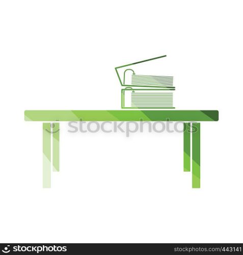 Office low table icon. Flat color design. Vector illustration.
