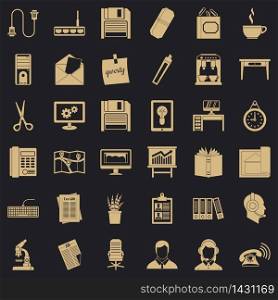Office machines icons set. Simple set of 36 office machines vector icons for web for any design. Office machines icons set, simple style