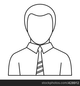 Office man avatar icon. Outline illustration of office man avatar vector icon for web. Office man avatar icon, outline style