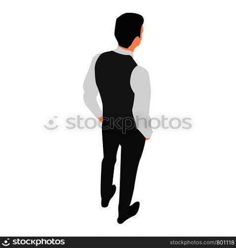 Office man icon. Isometric of office man vector icon for web design isolated on white background. Office man icon, isometric style