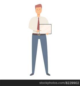 Office manager icon cartoon vector. Commercial director. Business man. Office manager icon cartoon vector. Commercial director