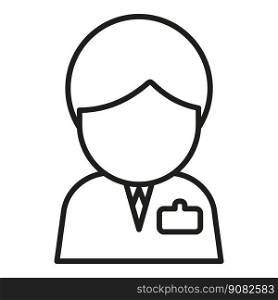 Office manager icon outline vector. Human work. Business team. Office manager icon outline vector. Human work