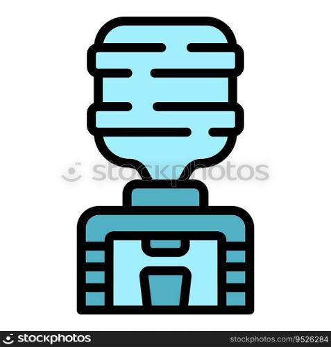 Office mineral bottle icon outline vector. Service cooler. Company logistic color flat. Office mineral bottle icon vector flat