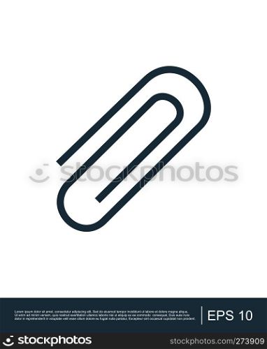 Office paper clip icon template