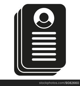 Office papers icon simple vector. Human work. Team person. Office papers icon simple vector. Human work