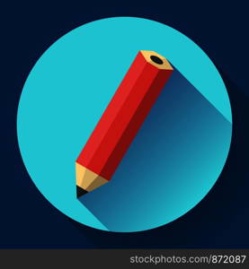 office pencil icon. Business Flat design style.. office pencil icon. Business Flat design style