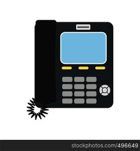 Office phone flat icon isolated on white background. Office phone flat icon