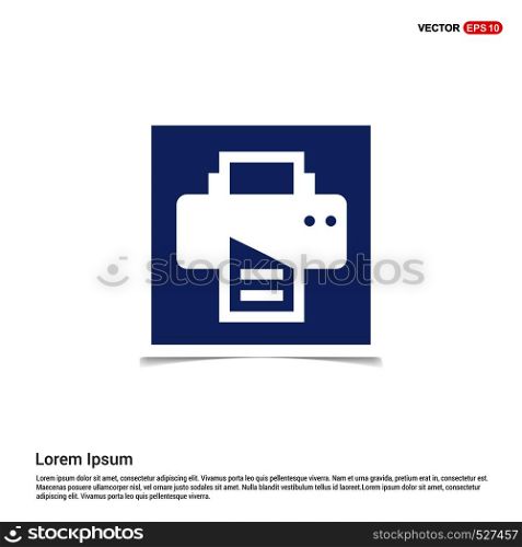 Office printer icon - Blue photo Frame