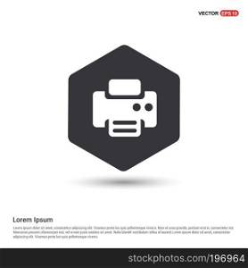 Office printer icon Hexa White Background icon template - Free vector icon