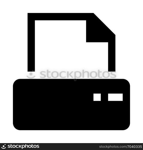 office printer, icon on isolated background