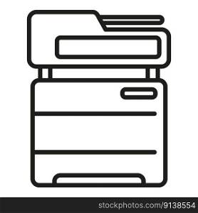 Office printer icon outline vector. Digital print. Copy paint. Office printer icon outline vector. Digital print