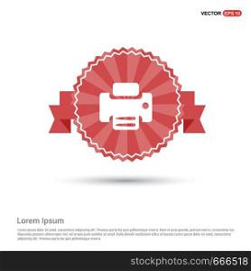 Office printer icon - Red Ribbon banner