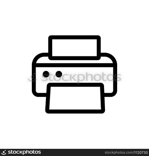 office printer icon vector. A thin line sign. Isolated contour symbol illustration. office printer icon vector. Isolated contour symbol illustration