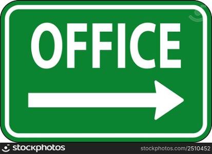 Office Right Arrow Sign On White Background