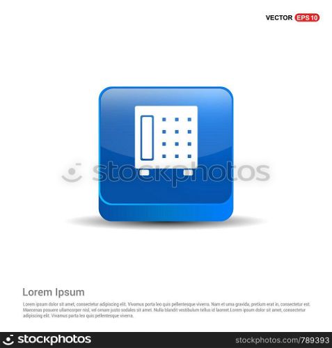 Office Safe Icon - 3d Blue Button.