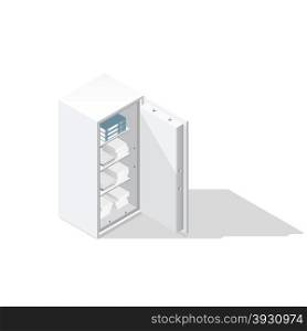Office safe isometric icon. Office safe isometric icon vector graphic illustration