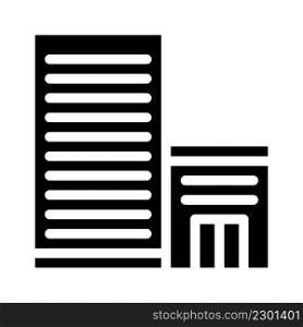 office skyscraper glyph icon vector. office skyscraper sign. isolated contour symbol black illustration. office skyscraper glyph icon vector illustration