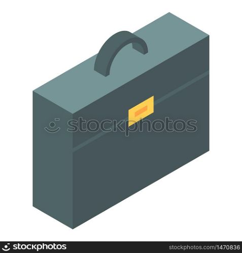 Office suitcase icon. Isometric of office suitcase vector icon for web design isolated on white background. Office suitcase icon, isometric style