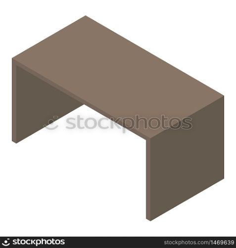 Office table icon. Isometric of office table vector icon for web design isolated on white background. Office table icon, isometric style