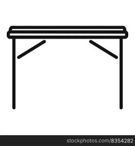 Office table icon outline vector. Wood furniture. Modern interior. Office table icon outline vector. Wood furniture