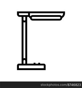 office table l&line icon vector. office table l&sign. isolated contour symbol black illustration. office table l&line icon vector illustration