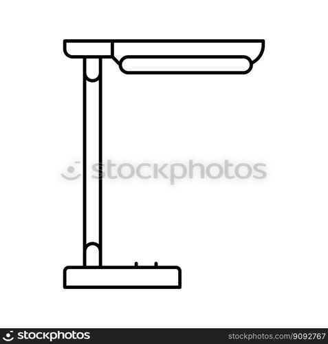 office table l&line icon vector. office table l&sign. isolated contour symbol black illustration. office table l&line icon vector illustration