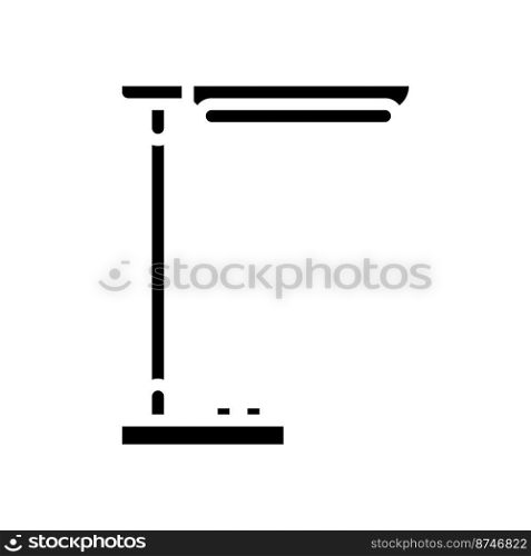 office table lamp glyph icon vector. office table lamp sign. isolated symbol illustration. office table lamp glyph icon vector illustration
