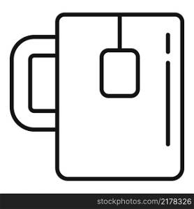 Office tea mug icon outline vector. Hot drink. Herbal tea. Office tea mug icon outline vector. Hot drink