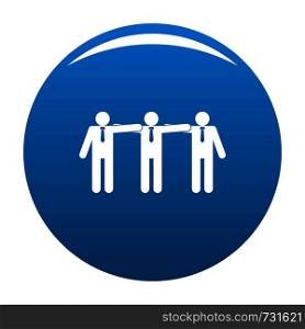 Office teamwork icon. Simple illustration of office teamwork vector icon for any design blue. Office teamwork icon vector blue