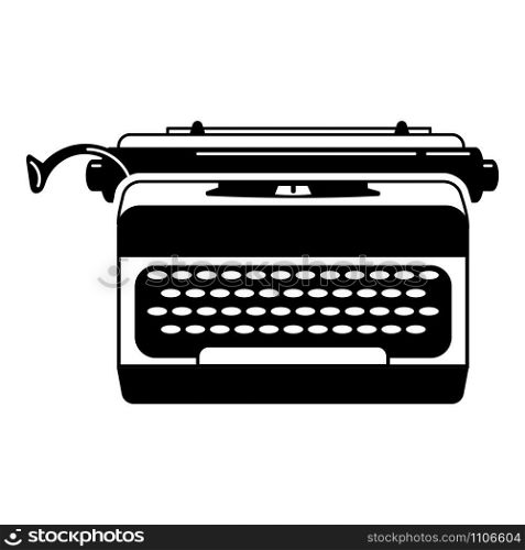 Office typewriter icon. Simple illustration of office typewriter vector icon for web design isolated on white background. Office typewriter icon, simple style