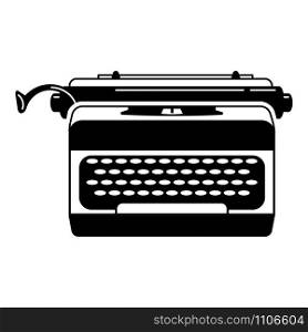 Office typewriter icon. Simple illustration of office typewriter vector icon for web design isolated on white background. Office typewriter icon, simple style