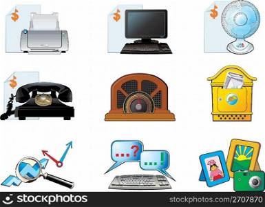 Office vector icon set