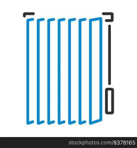 Office Vertical Blinds Icon. Editable Bold Outline With Color Fill Design. Vector Illustration.