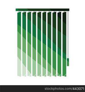 Office vertical blinds icon. Flat color design. Vector illustration.