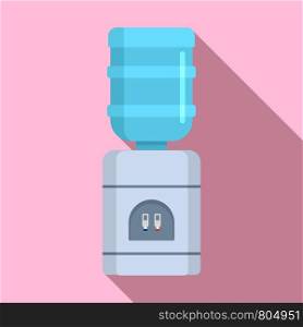 Office water cooler icon. Flat illustration of office water cooler vector icon for web design. Office water cooler icon, flat style