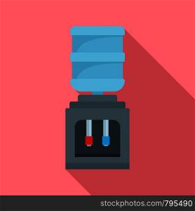 Office water filter bottle icon. Flat illustration of office water filter bottle vector icon for web design. Office water filter bottle icon, flat style