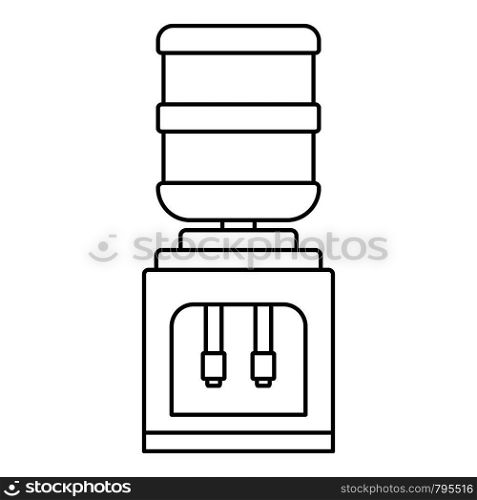 Office water filter bottle icon. Outline office water filter bottle vector icon for web design isolated on white background. Office water filter bottle icon, outline style