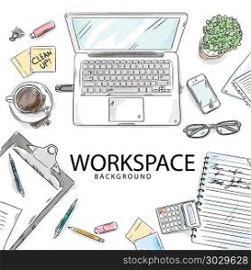 office work theme vector. office work theme vector art