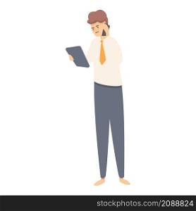 Office worker icon cartoon vector. Work employee. Remote workplace. Office worker icon cartoon vector. Work employee
