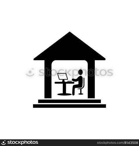 office worker icon logo vector design template