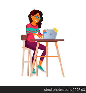 Office Worker Vector. Woman. Successful Officer, Clerk, Servant. Business Woman Worker. Arab. Face Emotions, Various Gestures. Isolated Flat Illustration
