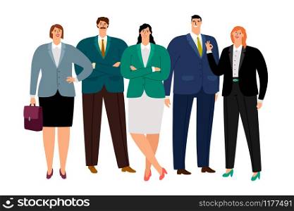 Office working people icons set on white background, vector illustration. Office working people set
