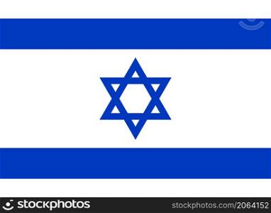 Official Flag of Israel. Vector illustration